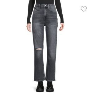 HUDSON Jeans Womens Size 26 Jade High Rise Distressed Straight Jeans